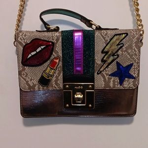 Aldo Novelty Crossbody Purse Lips Lipstick